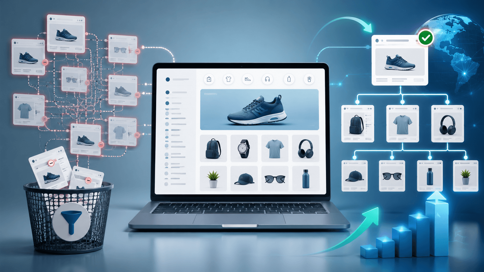 Ecommerce website structure optimization with duplicate product URLs cleaned for better OpenCart SEO visibility
